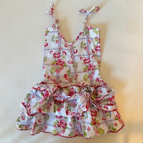 Tralala Floral Ruffle Dress With Tie Straps - Picture 4 of 7